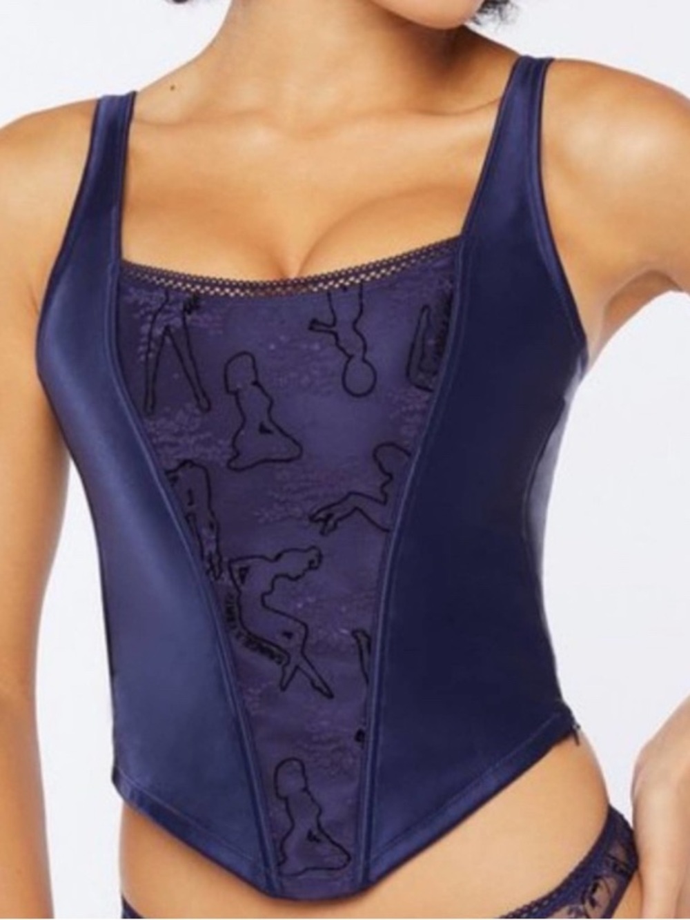 NWT SAVAGE X FENTY Lace-Up Corset Top